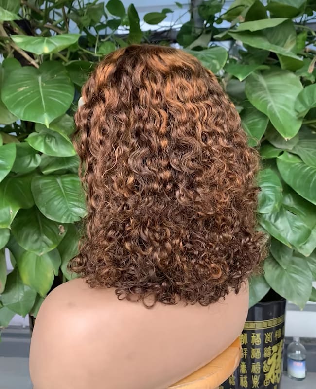 Curly Brown Ombre Hair Bundle — 100% Virgin Human Hair