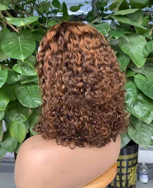 Curly Brown Ombre Hair Bundle — 100% Virgin Human Hair